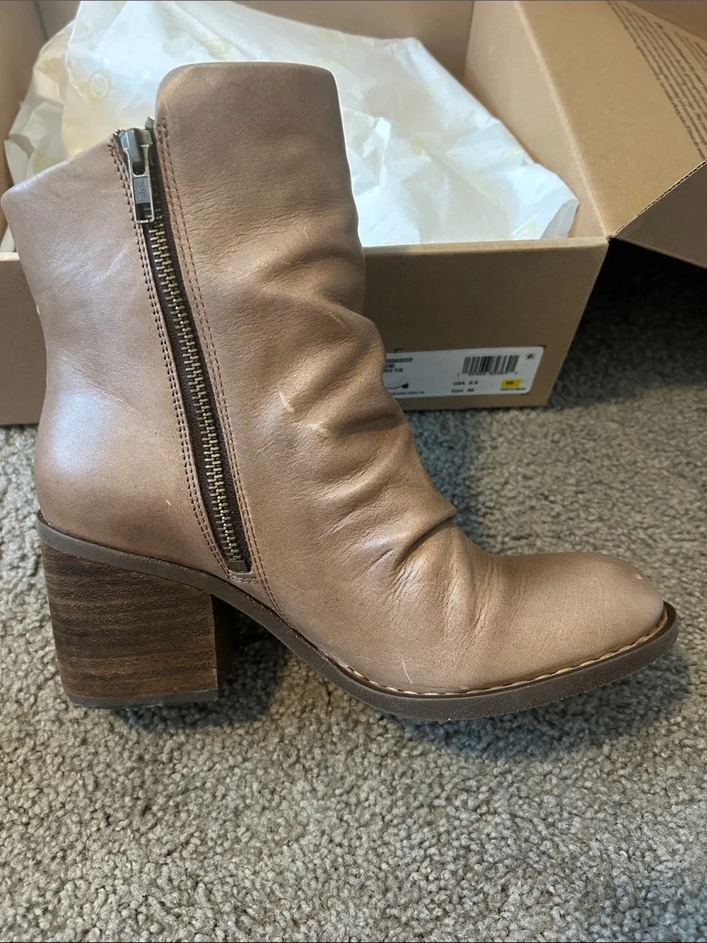 BORN Toni Leather Heeled Boots 8.5 - Picture 8 of 11